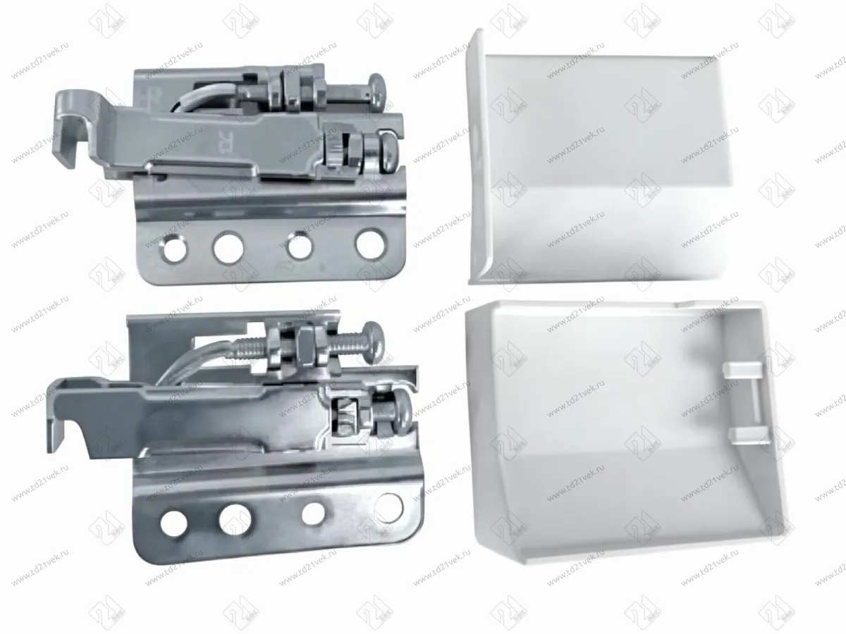 Навес усиленный до 140 кг (1 компл.= 2 навеса, 2 площадки, 2 заглушки белые, саморезы), P3704 1