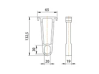 Кронштейн вешала, черный <10>