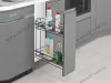 S-2442-08-A Бутылочница 200, Starax, 2-х ярусная, направляющие Blum Tandem, выдвижение 7/8, (151х475х495), правая, антрацит превью 1