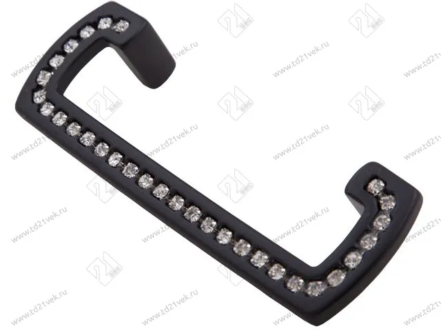 Скоба "Оскар" со стразами 5392-12/96 (мат.черн.) <25/200> 1