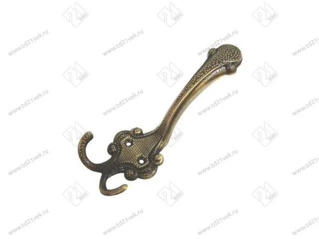 K303AB.6 Крючок мебельный старинная латунь <25/100> 1