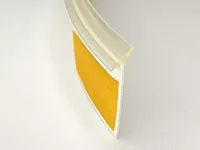 Уплотнительный гибкий плинтус для столешницы Аврора 7мм со скотчем, 1 бобина 5м, прозрачный