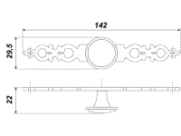RC039AB.5 Ручка-кнопка, старинная латунь <25>