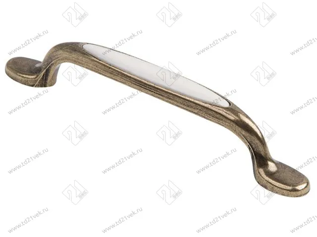 SF09-10-96 OAB Ручка-скоба с фарфором, 96 мм оксидированная бронза <80/400> 1