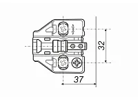 H8030 Планка с эксцентриком с евровинтом для EVO (H=0 мм) <500>