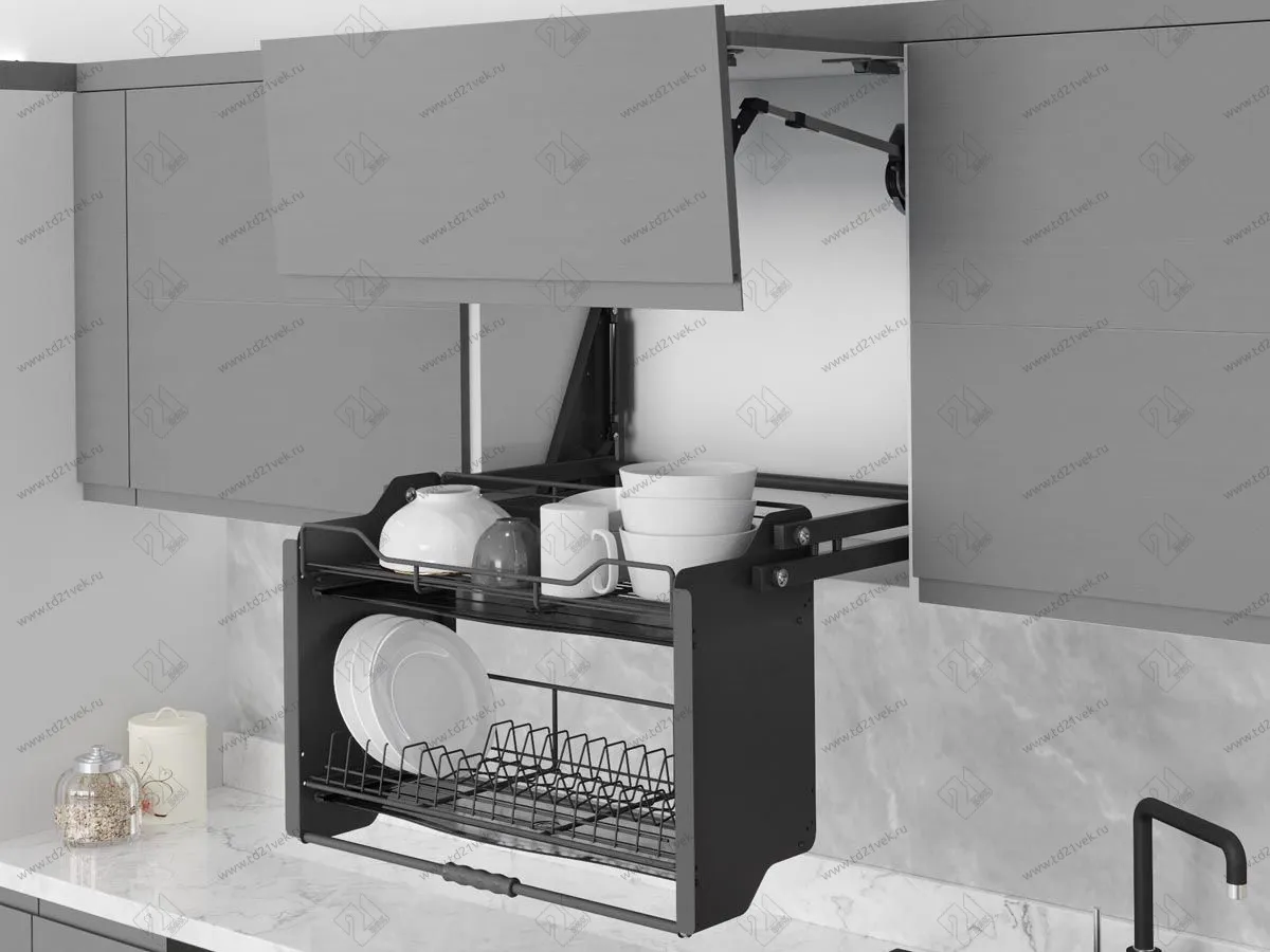 S-5181-A Выдвижная сушка для посуды в базу 600 мм, Starax, (564x300x550 мм), антрацит 1