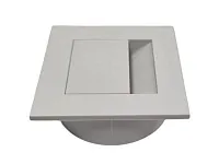 Заглушка кабель-канала, 66х66х22мм, d60мм, белый