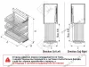 S-2204-C Бутылочница 250, Starax, 3-х ярусная, направляющие Blum Tandem, (205х470х635 мм), правая превью 2