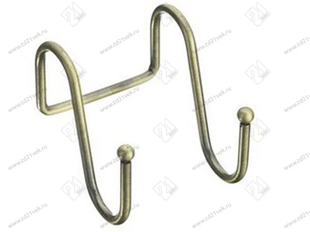 R-KR-A AB Крючок двойной для рейлинга бронза <50/250> 1