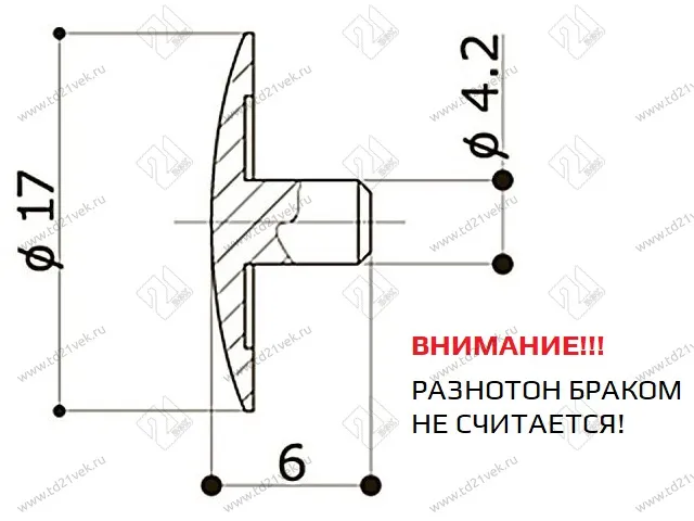 Заглушка эксцентрика, №17 металлик, 1 упак.=1000 шт. 3