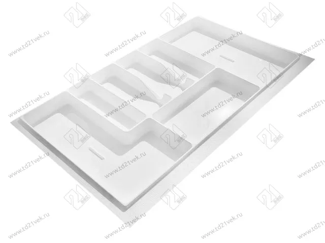Лоток для столовых приборов в базу шир.900 PP (840/820*490/470*45мм), белый <1/10> 1
