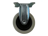 Опора колесная прямоходная 105, нагрузка 30 кг, d50 мм, h63 мм, резина, серый