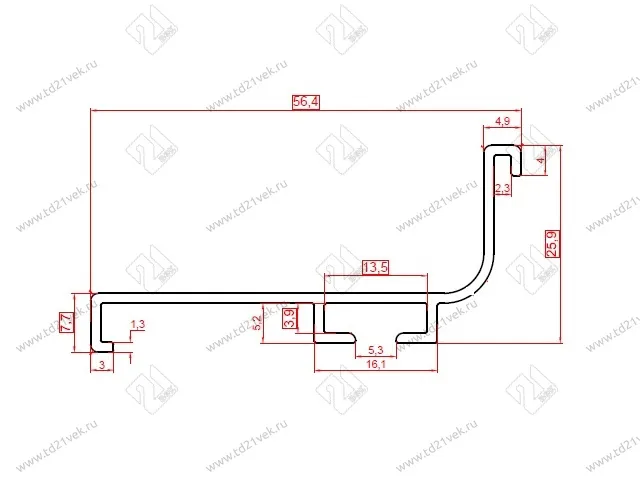 Г-образный профиль GOLA, L=4050 мм, алюминий анодированный 2