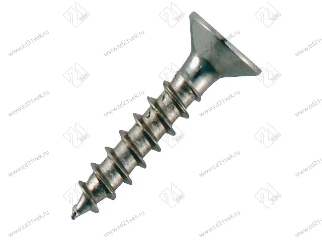 Саморез 3,5х30мм с потайной головкой, крест, цинк белый, 1кор-1750 шт. 1