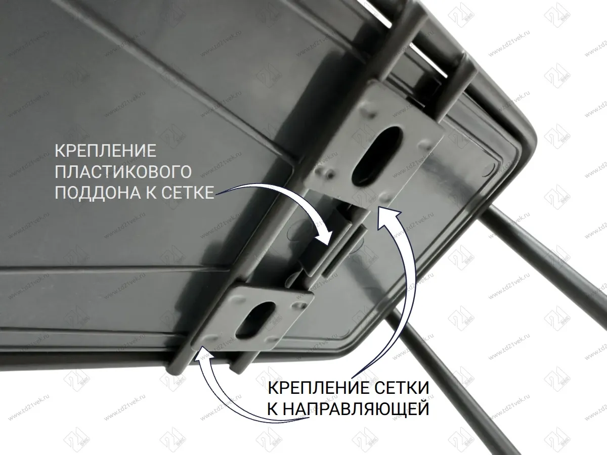 Бутылочница 150, левая, плоский прут, 450х90х535 мм, пластиковый поддон, антрацит 3
