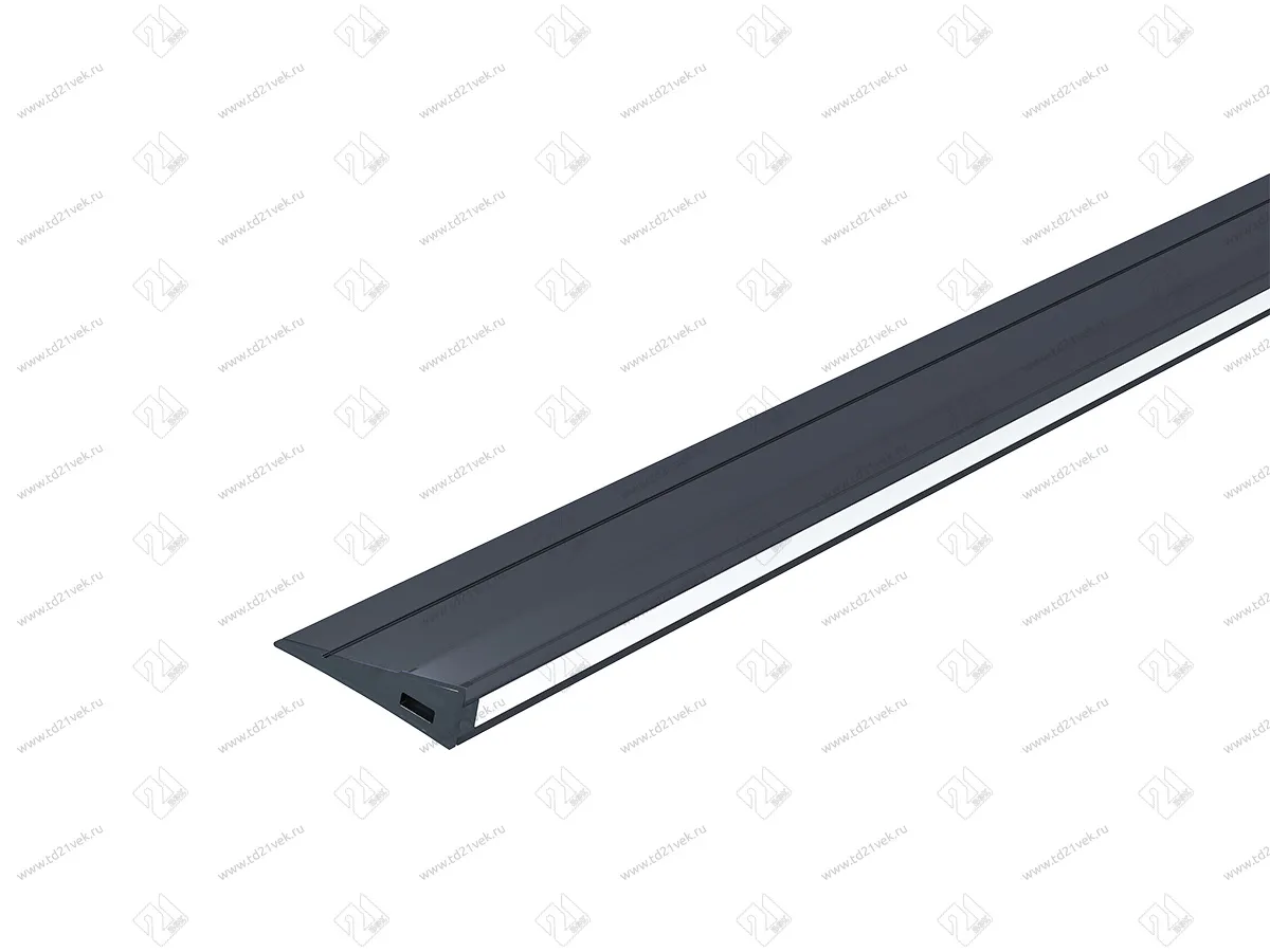 17.800.00.141 Профиль алюминиевый SOLO 2408T накладной, L=3м, без диффузора,
 анодир. черный 1