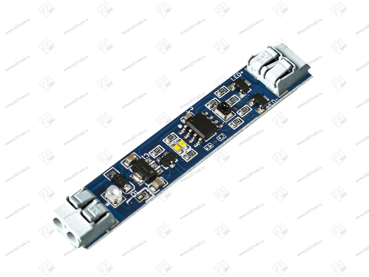 08.800.00.337 Сенсорный выключатель SIR-5DLT дистанционный, встраиваемый, от движения руки, с терминалами, диммируемый, с памятью, с плавным вкл., 12В/24В, max 5А, 71х10мм 1