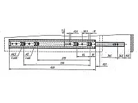 Бутылочница для кухни 150 мм (100x460x480мм) c шариковыми направляющими без доводчика, h35 мм