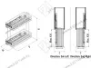 S-2443-08-A Бутылочница 250, Starax, 2-х ярусная, направляющие Blum Tandem, выдвижение 7/8, (203х475х495), левая, антрацит превью 2
