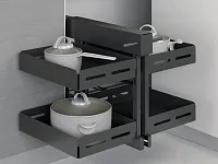 S-3005-UB-A Волшебный уголок Starax Unique Box 2-х.яр, шир. 400 (600х510х560) с доводчиком, универсальный, антрацит