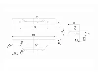 RT111BL.1/128/200 Ручка торцевая 128 мм матовый чёрный <50>