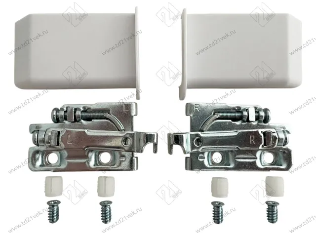 Навес мебельный регулируемый, сталь, комплект R+L, с белой пластиковой заглушкой и кт. крепежа 1