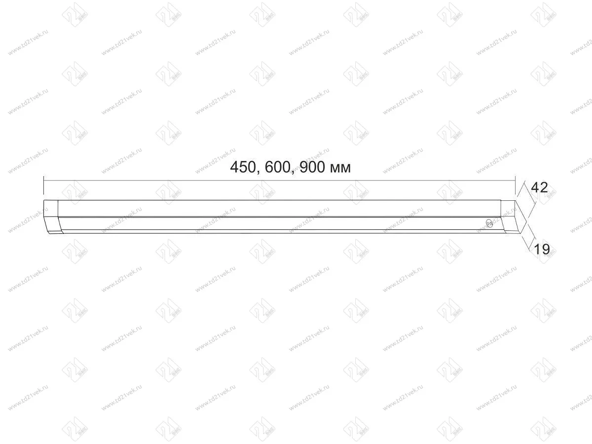 19.141.02.638 Светильник светодиодный (LED) КMС 1 х Strip-IR L=450мм 3