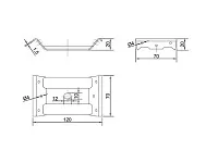 Стяжка стола 1,5 мм с барашком и винтом, цинк