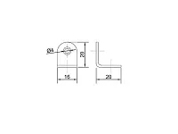 Кронштейн МК 20х20, цинк (100) <1000>