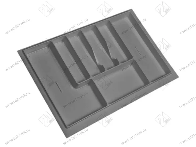 Лоток для столовых приборов в базу шир.900 PP (840/820*490/470*45мм), серый <1/10> 1