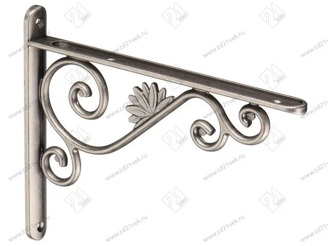 MF-170 BAZ Кронштейн полки (240х23х190 мм)  черненый старинный цинк<6> 1