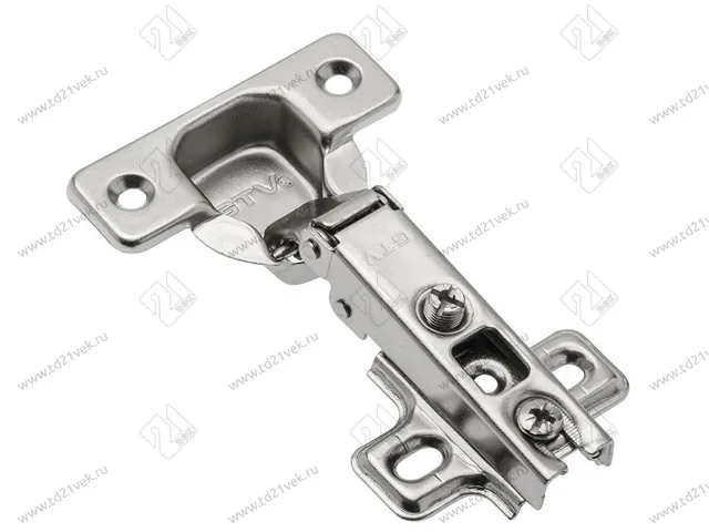 ZP-BICN090ZE Петля накладная GTV c евро, с отв. пл., 48/35мм, Н0 никель (сталь), <250> 1