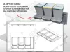 S-2562-G Система сортировки в базу 900 мм, Starax Order, 3 ведра, серый превью 4