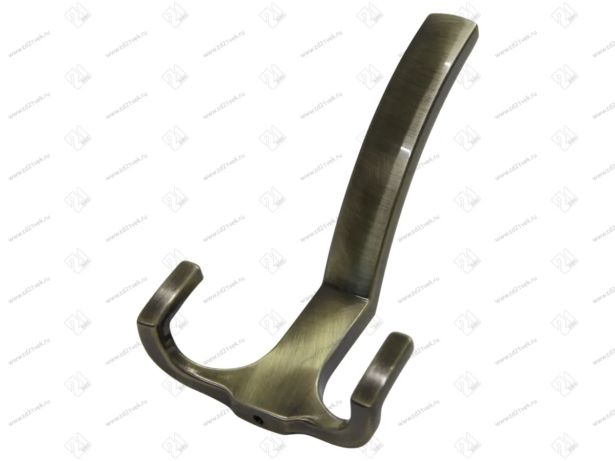 Крючок трехрожковый, бронза, V LORD, в комплекте: саморез 2 шт., крепёжная планка, ключ 1