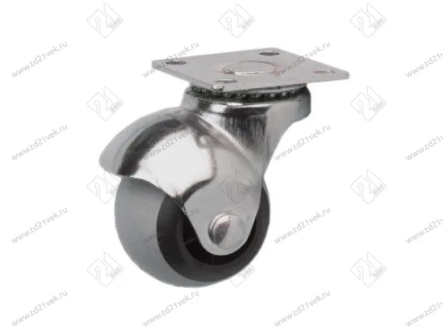 Опора колёсная ШАРОВАЯ резин на площадке d=50 мм серая <120/200> 1