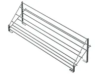 S-6143-C Полка для обуви в базу 800 мм, Starax, фасадное крепление, (730х230х220 мм)