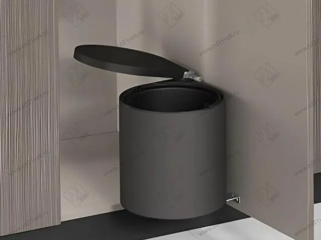 S-2253-A Мусорное ведро, Starax Waste Bin, 10 л, (355x300x380 мм), антрацит 1