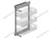 S-2794-C Бутылочница 400, Starax, 3-х ярусная, направляющие Blum Tandem, (355х470х635 мм), с доводчиком, полное выдвижение, правая превью 2
