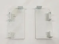 Г-образный комплект закрытых заглушек (2 шт.) №1 белый <10>