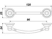RS096AB.4/96 Ручка-скоба 96мм, старинная латунь <25>