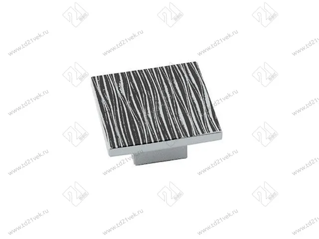 Ручка-кнопка К6 пластик, металлик/зебра <600> 1