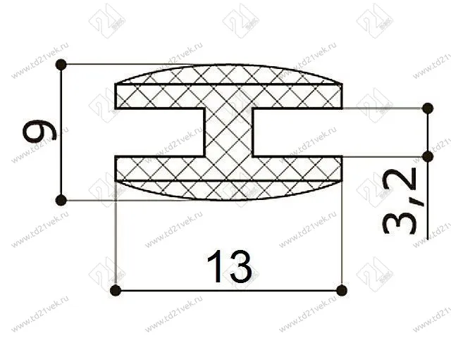 Профиль для ДВП, L=2000*13мм, белый00> 2
