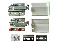 Навес усиленный до 140 кг (1 компл.= 2 навеса, 2 площадки, 2 заглушки белые, саморезы), P1801