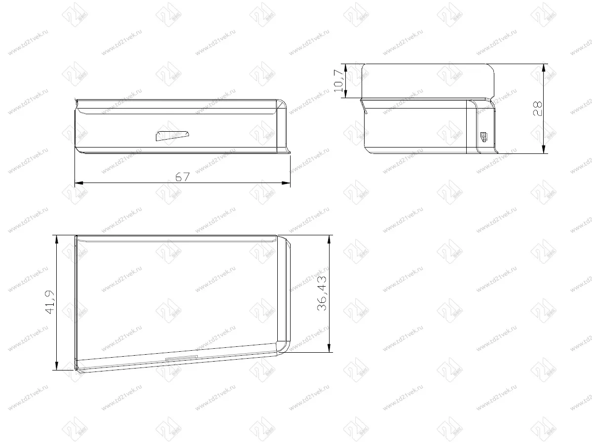 Накладка к навесу ABS, левая, сталь, никель 2