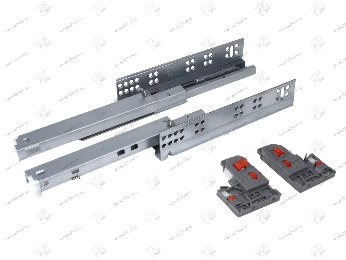 DB8781Zn/250 Направляющие, 250 мм скрытого монтажа 2D B-slide c доводчиком <10> 2