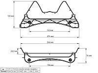 Сушилка для посуды 600мм двухуровневая, хром, основа из алюминия, V3/600