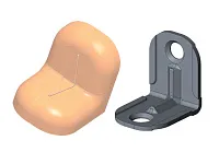 Уголок крепежный 20х20х16 мм, обливной дуб c пластиковой крышкой