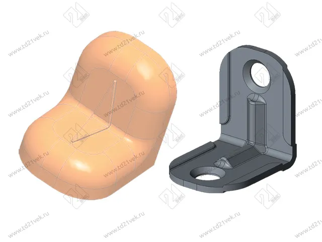 Уголок крепежный 20х20х16 мм, обливной дуб c пластиковой крышкой 1