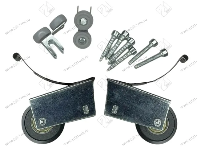 Комплект роликов на 1 дверь, асимметрия, базовый, 37,5 мм 1
