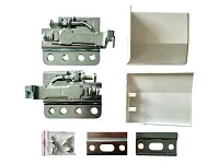 Навес усиленный до 140 кг (1 компл.= 2 навеса, 2 площадки, 2 заглушки белые, саморезы), P3704